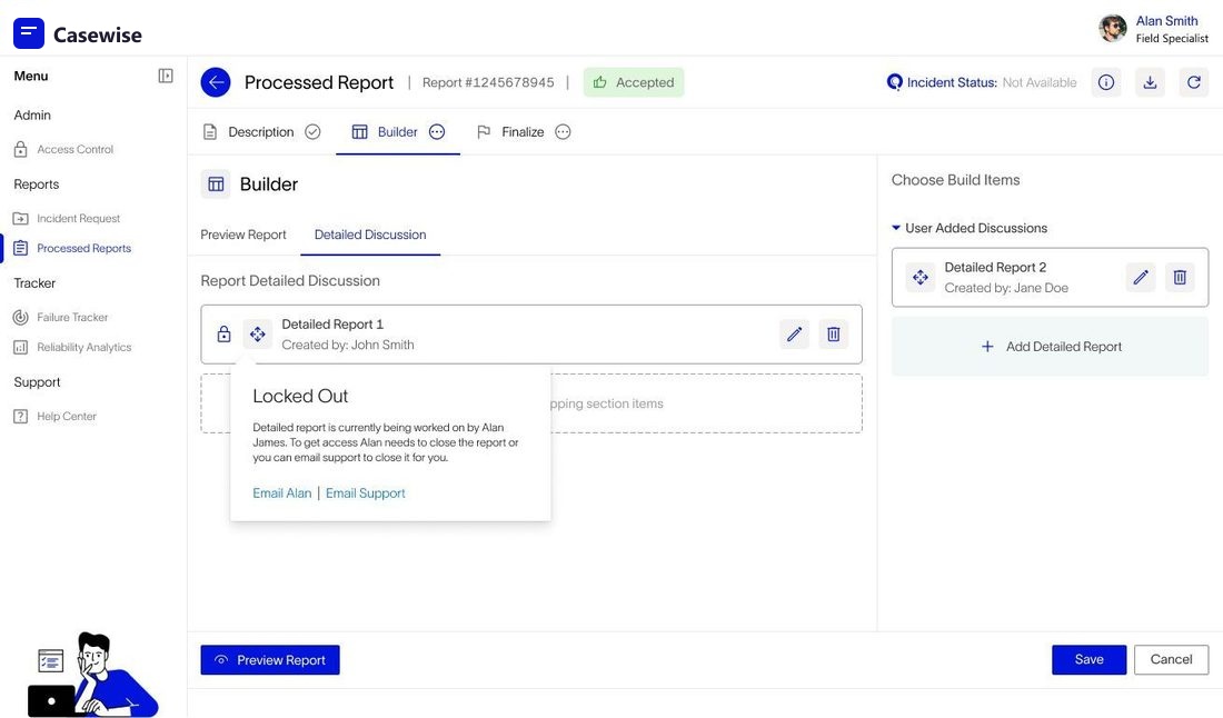 Report builder detailed discussion, the Build phase